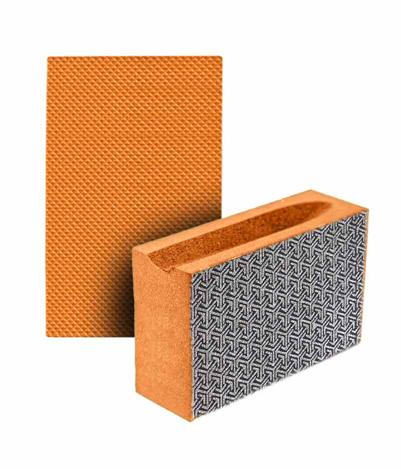 Newniq Hand Held Metal / Resin Bond Flat Foam Backed Diamond Pads 90mm x 55mm - Stone Doctor Australia - Diamond Handpads