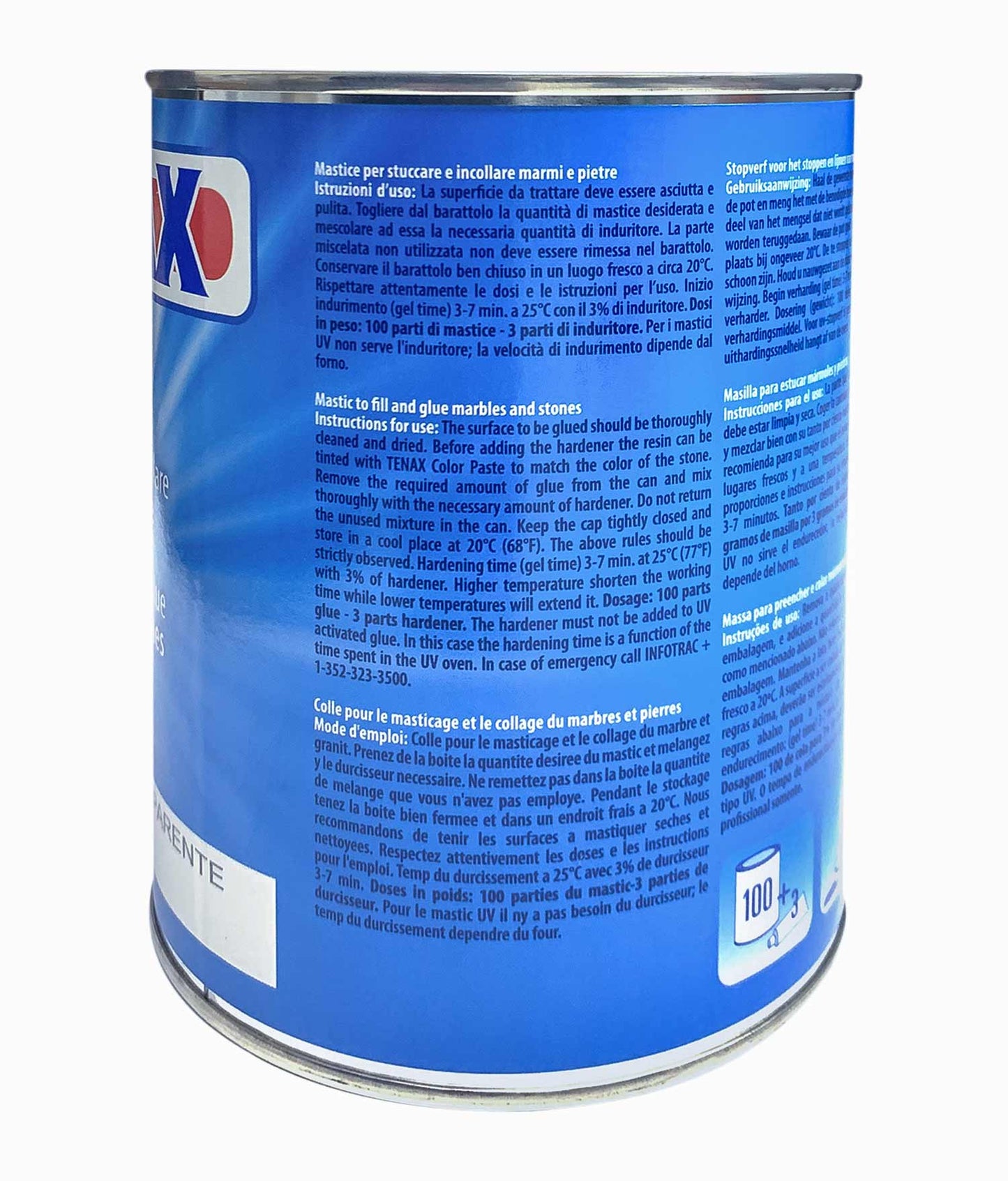 Tenax Marble Super Transparent - 1L Can + Hardener - Stone Doctor Australia - Natural Stone > Chemicals > Stone Glue